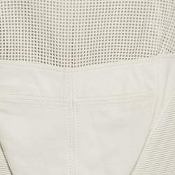Pre Owned Versace Collection White Leather Sleeveless Mini Dress XS   