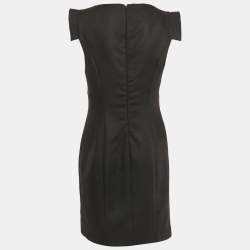 Pre Owned Versace Collection Black Embellished Wool Blend Short Dress L