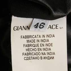 Pre Owned Versace Collection Black Embellished Wool Blend Short Dress L