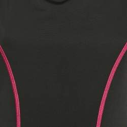 Pre Owned Versace Collection Black Contrast Trim Jersey Bodycon Dress M