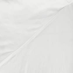 Pre Owned Versace Collection White Satin Overlay Detail Maxi Dress S