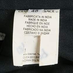 Pre Owned Versace Collection Black Embellished Crepe One-Shoulder Maxi Dress L