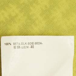 Pre Owned Versace Collection Yellow Printed Silk Shirt M