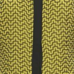 Pre Owned Versace Collection Yellow Printed Silk Shirt M