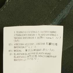 Pre Owned Versace Collection Green Crepe Slim Fit Trousers M