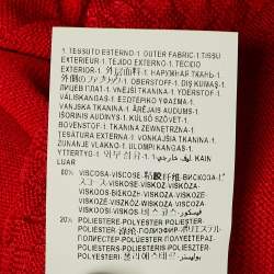 Pre Owned Versace Collection Red Geometric Pattern Knit Jumper M