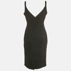 Pre Owned Versace Collection Black Embellished Wool Short Dress M