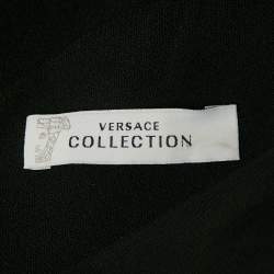 Pre Owned Versace Collection Black Embellished Wool Short Dress M