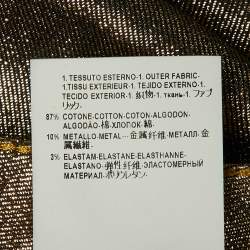 Pre Owned Versace Collection Gold Metallic Slim Fit Jeans L