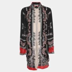 Pre Owned Versace Collection Multicolor Printed Silk Long Shirt XL