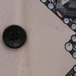 Pre Owned Versace Collection Multicolor Printed Silk Long Shirt XL