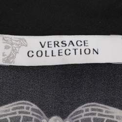Pre Owned Versace Collection Multicolor Printed Silk Long Shirt XL
