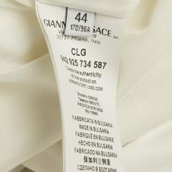 Pre Owned Versace Collection White Jersey Cape Detail Maxi Dress M