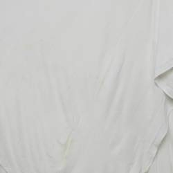 Pre Owned Versace Collection White Jersey Cape Detail Maxi Dress M