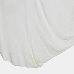 Pre Owned Versace Collection White Jersey Cape Detail Maxi Dress M