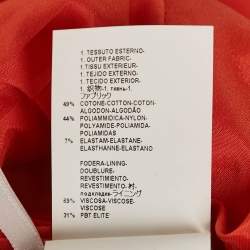 مملوكة مسبقًا Versace Collection Orange Cotton Belted Mini Dress M