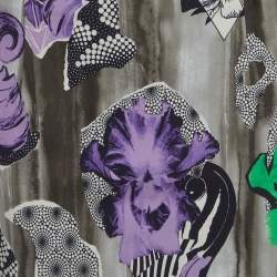 Pre Owned Versace Collection Multicolour Abstract Print Stretch Crepe Pencil Skirt M