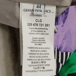 Pre Owned Versace Collection Multicolour Abstract Print Stretch Crepe Pencil Skirt M