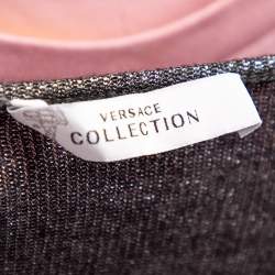 Versace Collection Grey Lurex Knit Tank Top M 