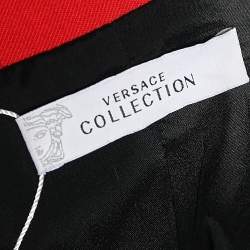 Versace Collection Red Double Breasted Blazer S