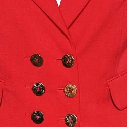 Versace Collection Red Double Breasted Blazer S