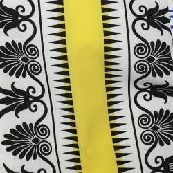 Versace Collection Multicolor Majolica Printed Crepe Pencil Skirt M