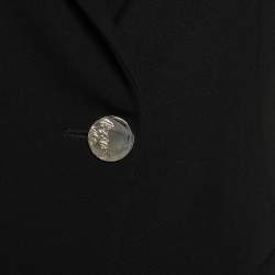 Versace Collection Black Crepe Button Front Blazer L