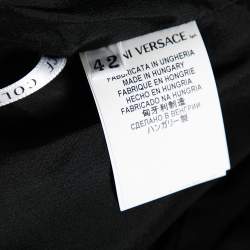 Versace Collection Black Satin Sleeveless Short Dress M