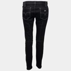 Pre Owned Versace Collection Black Denim Straight Fit Jeans M
