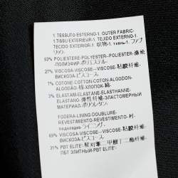 Pre Owned Versace Collection Black Knit Overlay Detailed Blazer L