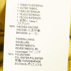 Versace Collection Yellow Jersey Ruched Waist Detail Dress M