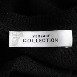 Pre Owned Versace Collection Multicolor Print Silk Sweater Vest L