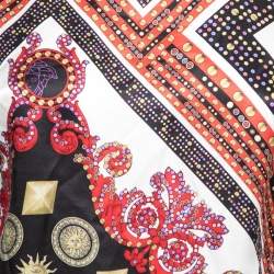 Pre Owned Versace Collection Multicolor Print Silk Sweater Vest L