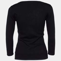 Versace Collection Black Knit Crystal Embellished Jumper  M