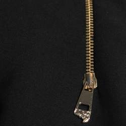 Versace Collection Black Crepe Zip Detail Blazer XS