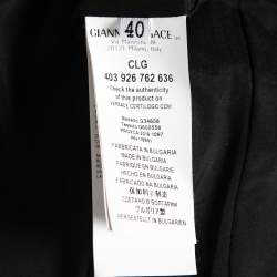 Versace Collection Black Crepe Asymmetric Neckline Mini Dress S
