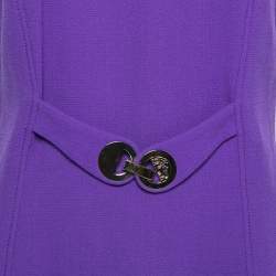 Versace Collection Purple Crepe Sleeveless Midi Dress L   