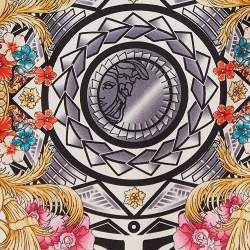 Versace Collection Multicolor Printed Silk & Jersey Hi-Low Hem Top S