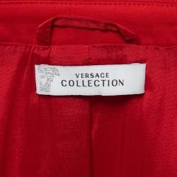 Versace Collection Vintage Red Wool Single-Breasted Blazer M