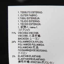 Pre Owned Versace Collection Black Draped Knit Bodycon Midi Dress M