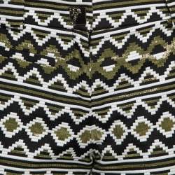 Versace Collection Black Metallic Patterned Jacquard Shorts M