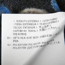 Pre Owned Versace Collection Black Baroque Print Silk Knit Top L