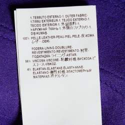 Versace Collection Black Leather Patch Detail Jacket M