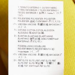 Pre Owned Versace Collection Yellow Stretch Crepe Boat Neck Sleeveless Mini Dress M