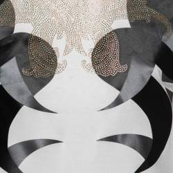 Pre Owned Versace Collection White Embellished & Printed Jersey T-Shirt M