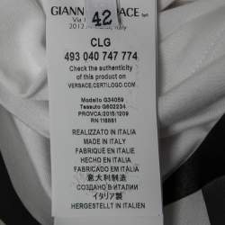 Pre Owned Versace Collection White Embellished & Printed Jersey T-Shirt M