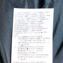 Versace Collection Black Crepe Logo Detail Zip Front Deep Neck Jacket M