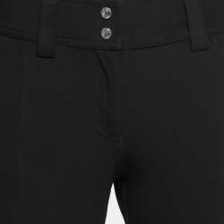 Pre Owned Versace Collection Black Stretch Knit Slim Fit Trousers L