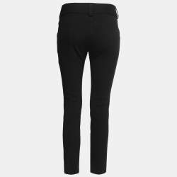 Pre Owned Versace Collection Black Stretch Knit Slim Fit Trousers L