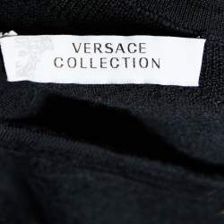 Versace Collection Black Wool Long Sleeve Sweater L